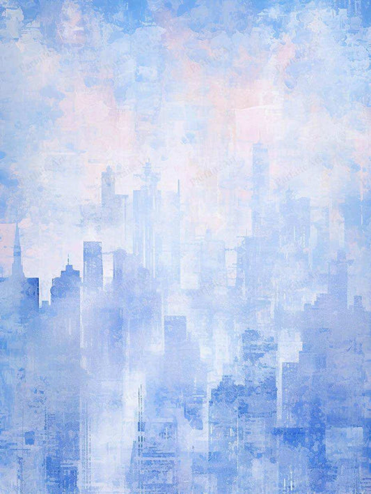 a view of a city skyline in a city