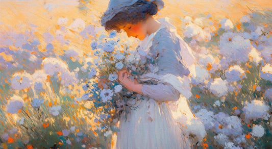 Impressionist Elegance: Timeless Woman Portrait - Vintage Wall Art Canvas for Home & Dining Decor,Digital Download file