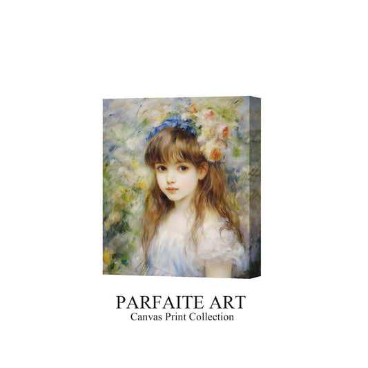 Impressionist Girl - Colorful Canvas Art for a Captivating Home Ambiance,Printable Art,Canvas Framed