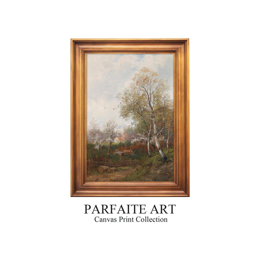 Landscape Canvas Painting Prints,World Famous Paintings Series,Moody Wall Decor,High-Quality Waterproof Decorative Canvas Art, Hotel Aisle Living Room Home Decor Art, Giclée Printing Technique