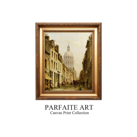 Architectural,Landscape Decorative Painting,Vintage Canvas Painting Prints,World Famous Paintings Series,Moody Wall Decor,High-Quality Waterproof Decorative Canvas Art,Hotel Aisle Living Room Home Decor Art,Giclée Printing Technique