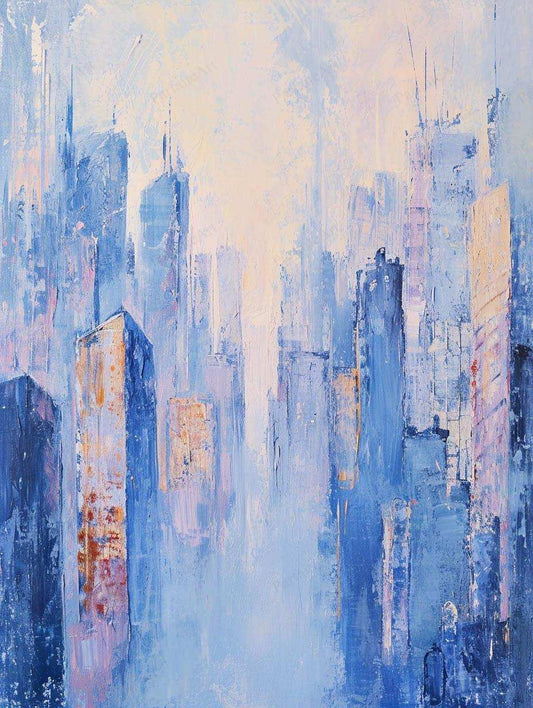 a view of a snowy mountain with trees in the background