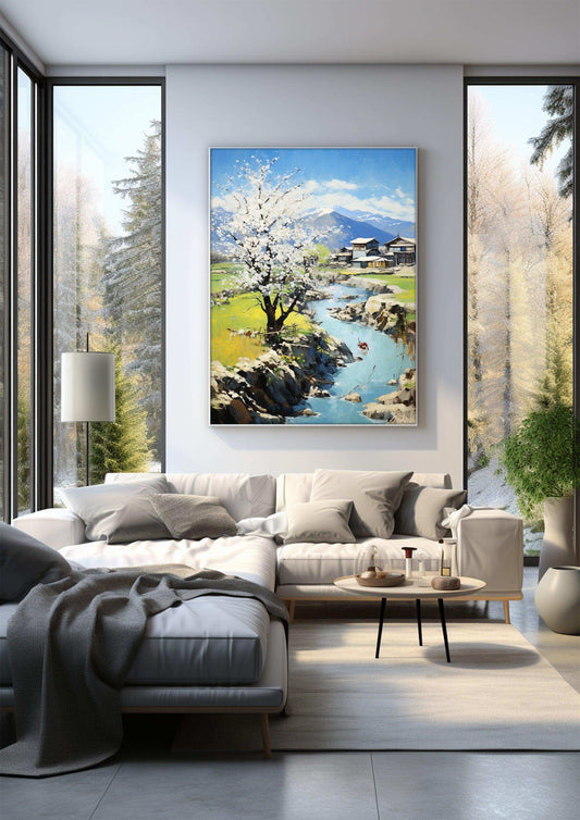Landscape,Framed Fine Art Paper Prints,Living Room Decor,High-Quality professional Giclee technique #12