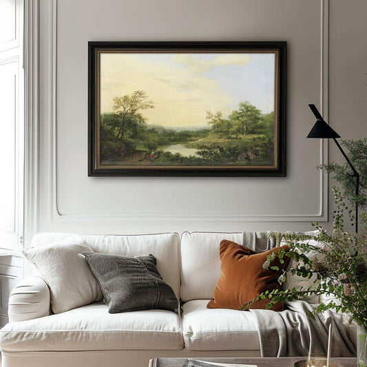 Landscape Canvas Painting Prints,World Famous Paintings Series,Moody Wall Decor,High-Quality Waterproof Decorative Canvas Art, Hotel Aisle Living Room Home Decor Art, Giclée Printing Technique