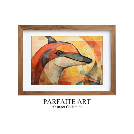 a painting of a bird with a bird on it