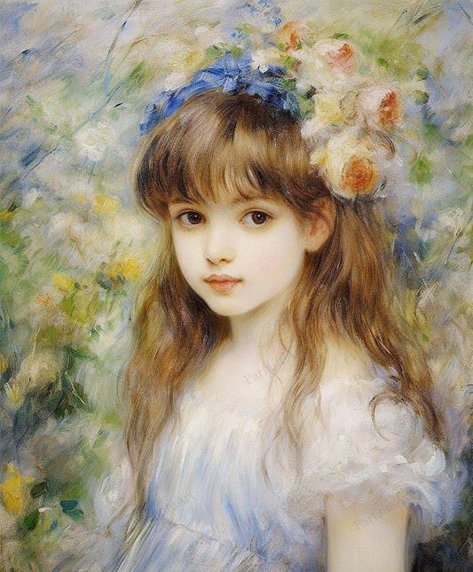 Impressionist Girl - Colorful Canvas Art for a Captivating Home Ambiance,Printable Art,Canvas Framed