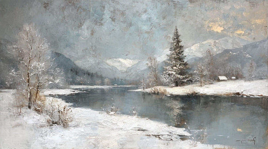 Landscape,Hand Painted Colorful Decorative Canvas Artwork,Moody Wall Decor,Cotton Gloss Canvas Living Room Decor,High-Quality Waterproof Decorative Canvas Art