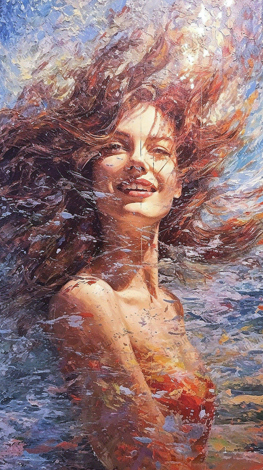 Impressionist Woman - Lively Canvas Art for Sophisticated Interiors,Framed Modern Art Print