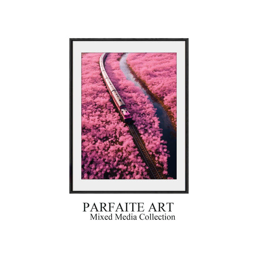 Romantic Train illustration|Wall Art Decor|Wall Art Print |Wall Decorative Arts|Gifts for children,bedroom livingroom,kidsroom|PRINTABLE Art |Digital Download