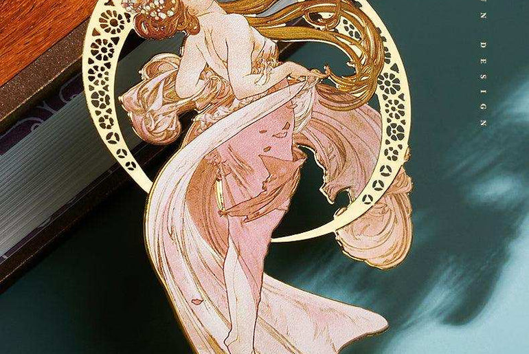 Alphonse Mucha,Gifts Metal, Bookmarker, Christmas Gifts,Alphonse mucha seasons,unique gifts 8x4.9cm 1