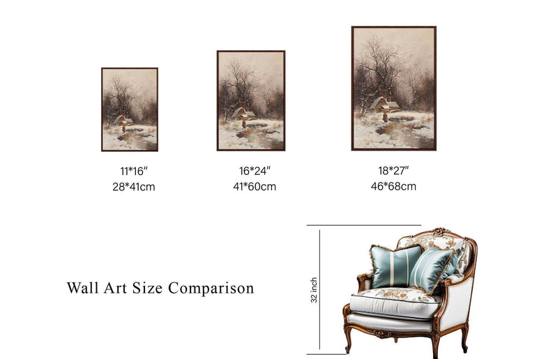 Landscape Canvas Painting Prints，World Famous Paintings Series，Moody Wall Decor，High-Quality Waterproof Decorative Canvas Art， Hotel Aisle Living Room Home Decor Art, Giclée Printing Technique