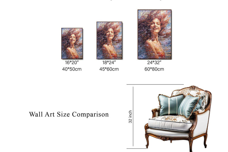 Impressionist Woman - Lively Canvas Art for Sophisticated Interiors，Framed Modern Art Print