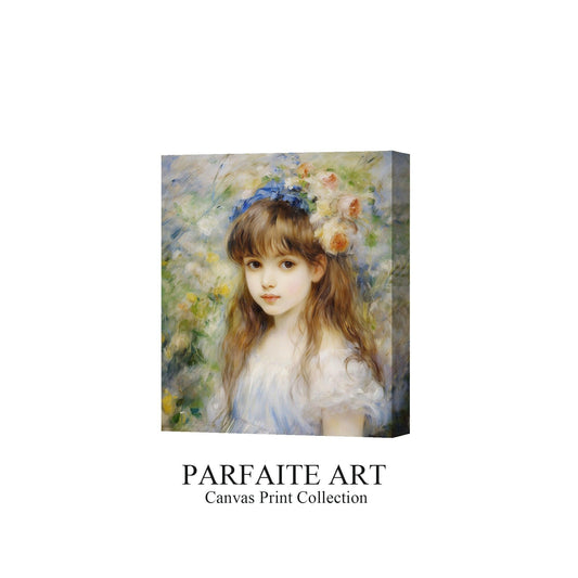 Impressionist Girl - Colorful Canvas Art for a Captivating Home Ambiance，Printable Art，Canvas Framed