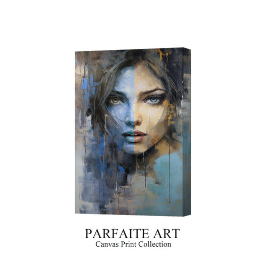 Contemporary Reflections: Elegant 'Portrait of a Lady' in Modern Canvas Artwork - Framed Canvas Prints for Sophisticated Interiors