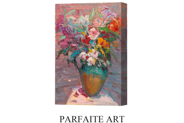 Decorative Wall Art Prints,Impressionist Art Style Floral Plants,Framed Canvas Print #116 NO Frame