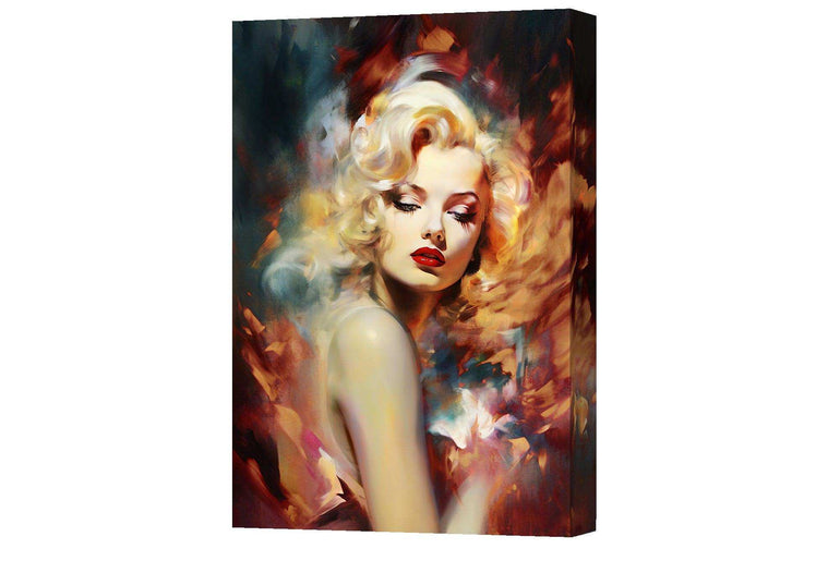 Monroe，Hand Painted Colorful Decorative Canvas Artwork，Moody Wall Decor，Cotton Gloss Canvas Living Room Decor，High-Quality Waterproof Decorative Canvas Art