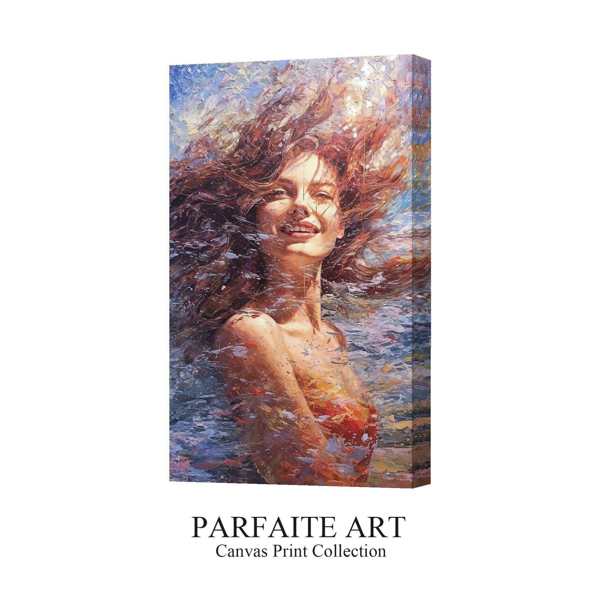 Impressionist Woman - Lively Canvas Art for Sophisticated Interiors，Framed Modern Art Print