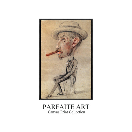 Caricature of a Man with a Big Cigar (1856) - Claude Monet