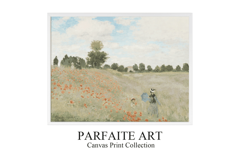 Poppy Field near Argenteuil, 1873 by Claude Monet | Impressionism Wall Art | Poppy Art | Framed Giclee Print