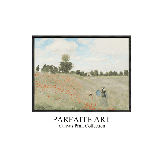 Poppy Field near Argenteuil, 1873 by Claude Monet | Impressionism Wall Art | Poppy Art | Framed Giclee Print