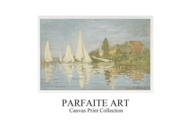 Regattas at Argenteuil, 1872 by Claude Monet | Impressionism Wall Art | Framed Giclee Print