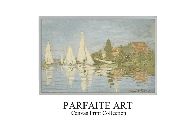 Regattas at Argenteuil, 1872 by Claude Monet | Impressionism Wall Art | Framed Giclee Print