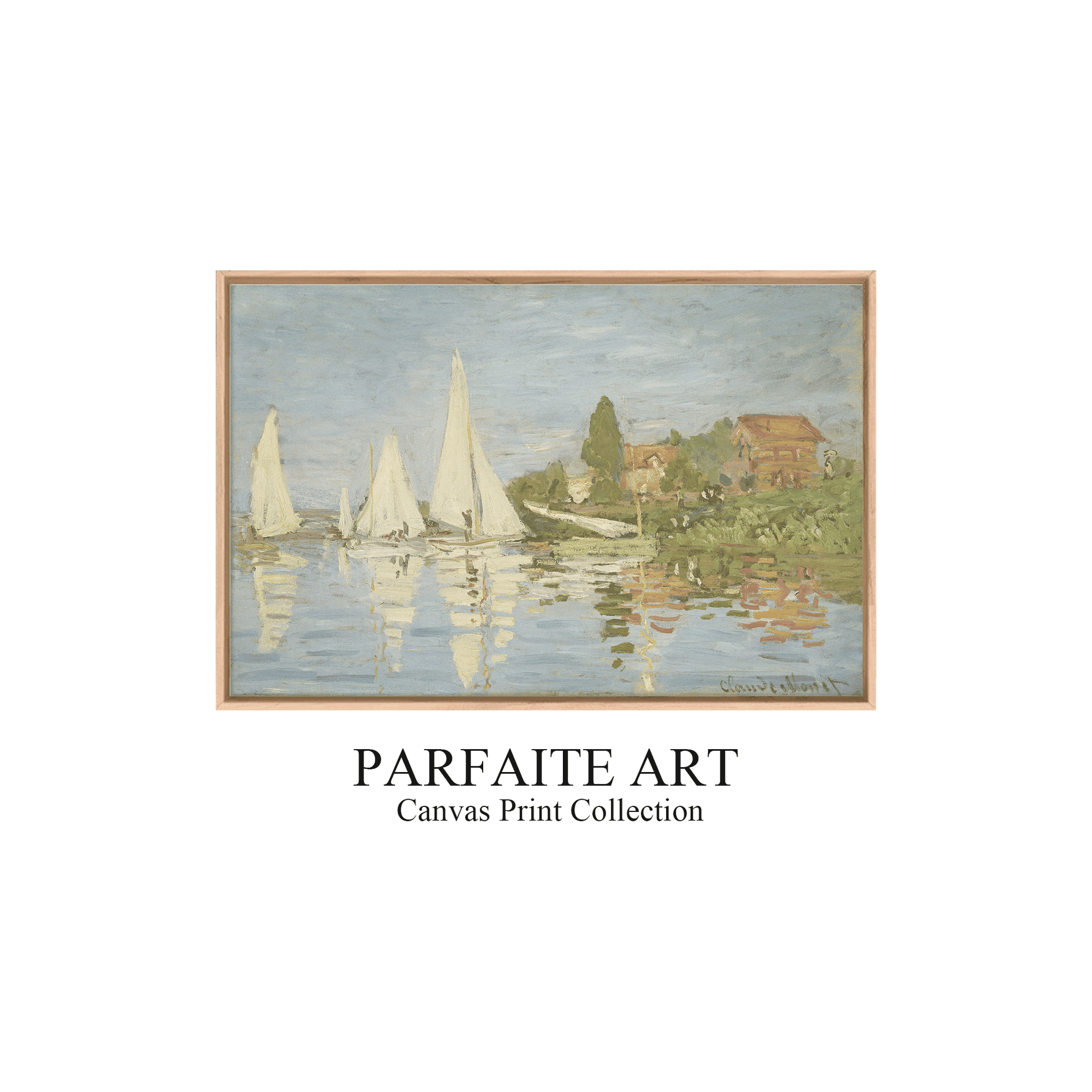 Regattas at Argenteuil, 1872 by Claude Monet | Impressionism Wall Art | Framed Giclee Print