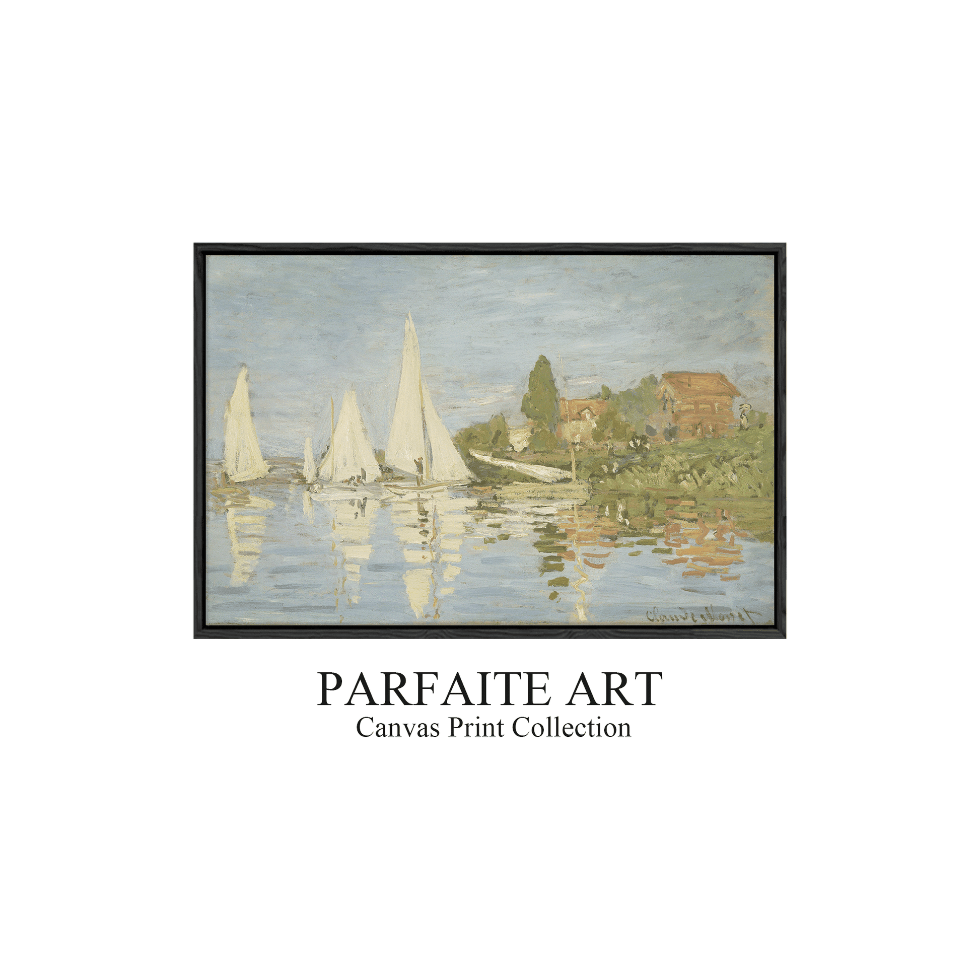 Regattas at Argenteuil, 1872 by Claude Monet | Impressionism Wall Art | Framed Giclee Print