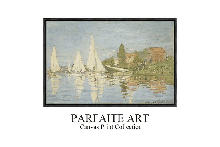 Regattas at Argenteuil, 1872 by Claude Monet | Impressionism Wall Art | Framed Giclee Print