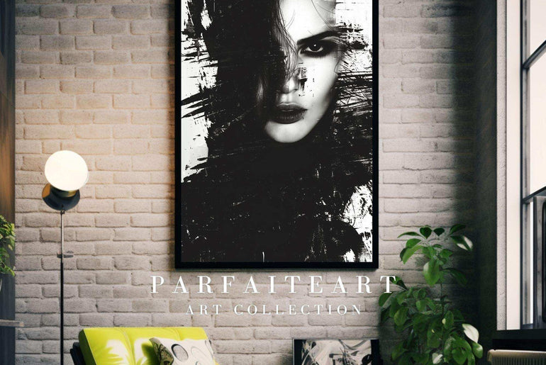 Abstract Ink Art Portrait, Fashion Art,Wall Art Prints,Digital Download Files P15