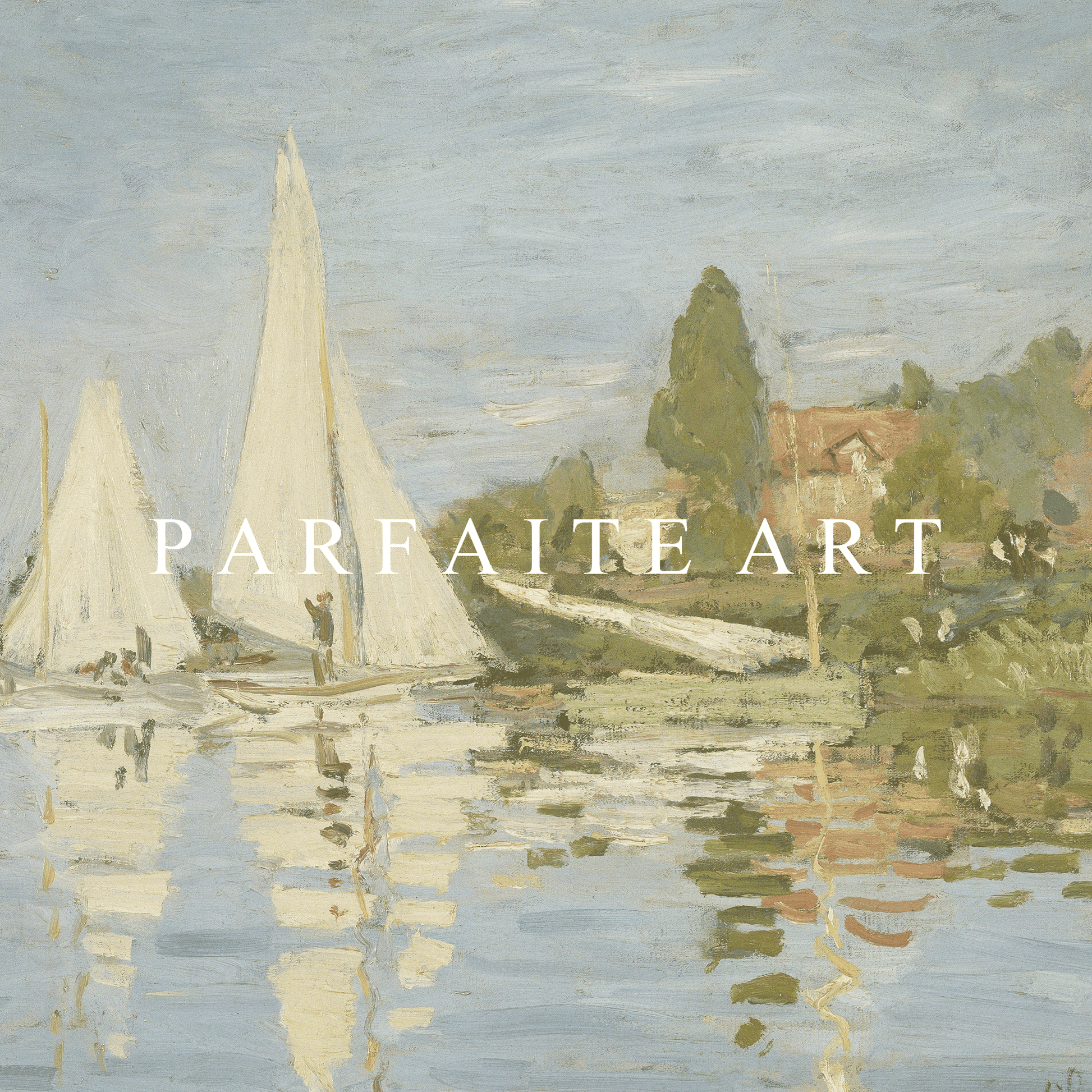 Regattas at Argenteuil, 1872 by Claude Monet | Impressionism Wall Art | Framed Giclee Print