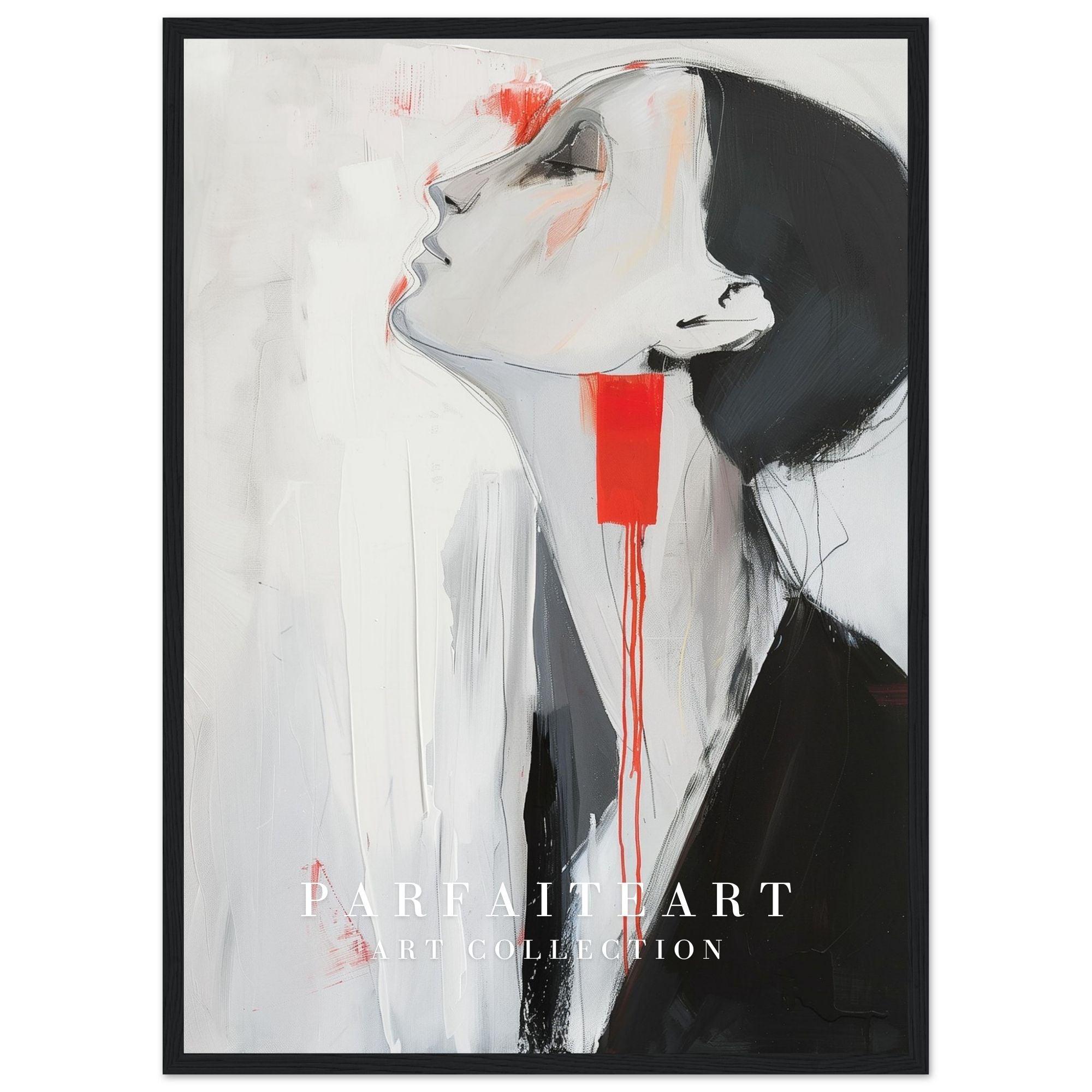 Minimalism Art,Abstract,Wall Art,Poster,Lady Portrait,Framed MPF 1 - ParfaiteArt