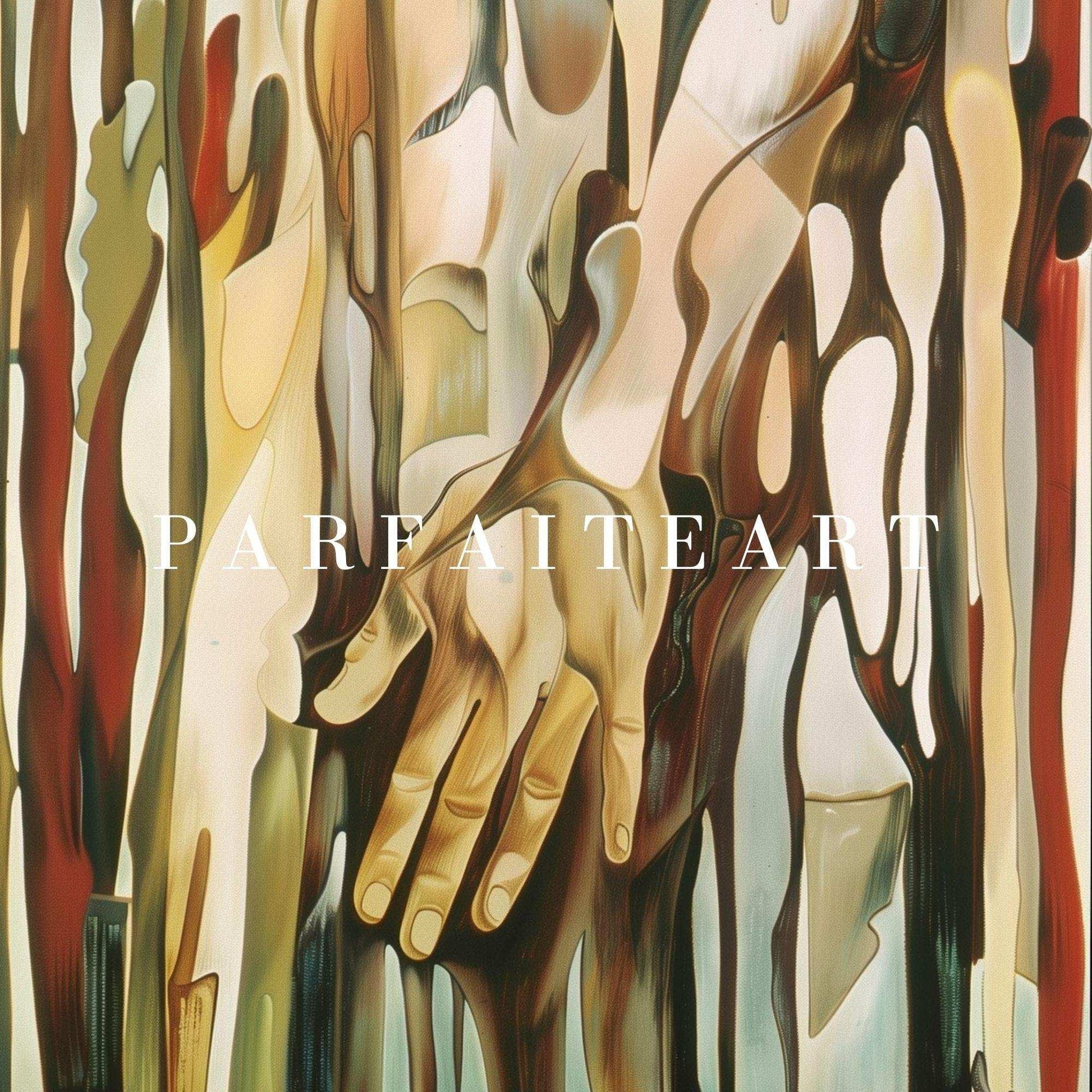 Art Deco ,Abstract Hands,Wall Art For Living Room, Giclée Prints #36