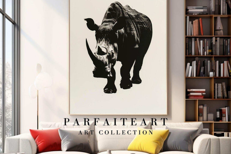 Rhinoceros Ink Art Painting,Wall Art Prints,Poster,Digital Download Files P36