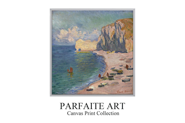 Étretat, The Beach and the Falaise d’Amont (1885) - Claude Monet