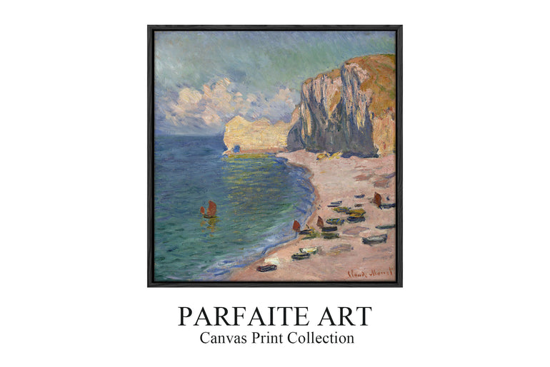 Étretat, The Beach and the Falaise d’Amont (1885) - Claude Monet