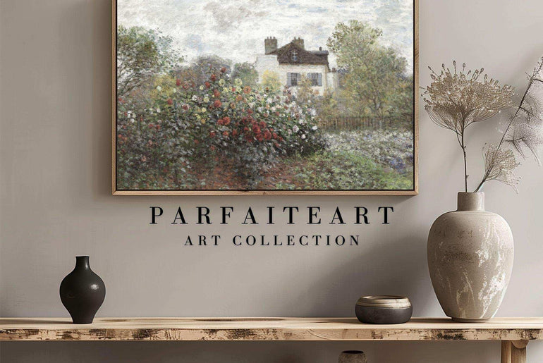 Monet's Artwork: Exquisite Impressionist Landscape Giclée Prints - Art Deco-Infused Vintage Canvas Print #76