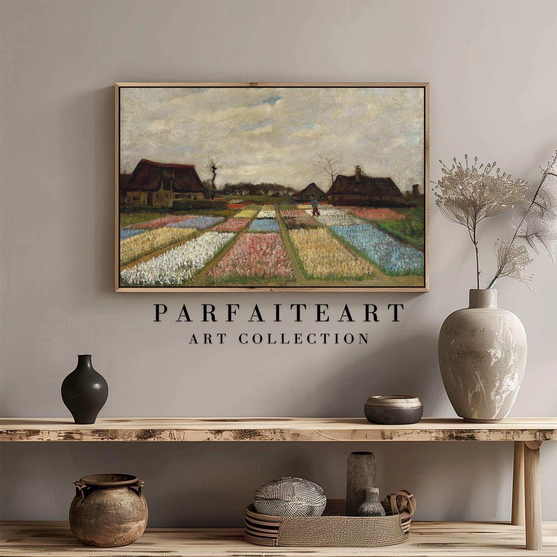 Van Gogh Inspired Giclée Vintage Wall Art ， Impressionist Farmhouse Fields & Art Deco Canvas Prints #66