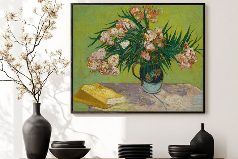 Oleanders (1888) by Vincent van Gogh | Floral Art | Giclee Printed | Museum-Quality Canvas & GCF Framing