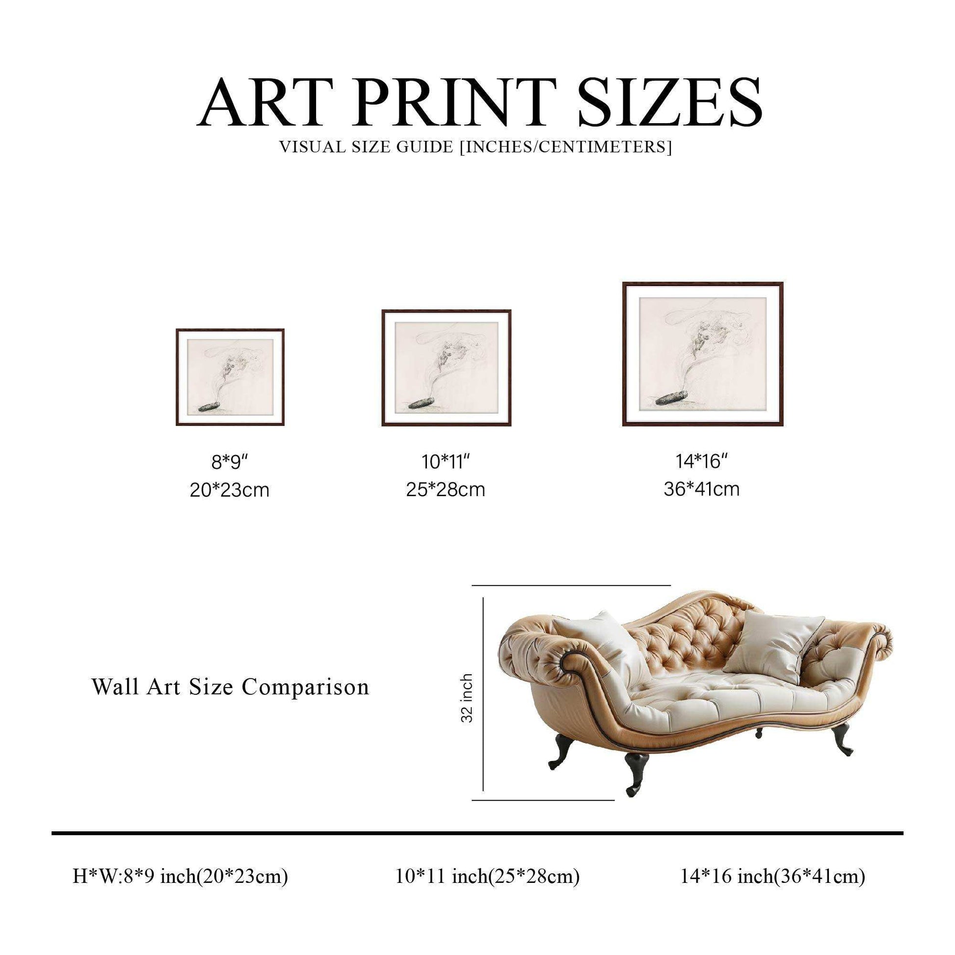 Wall Art Prints, Cigar Sketches, Giclée Printing Pechniques. #21