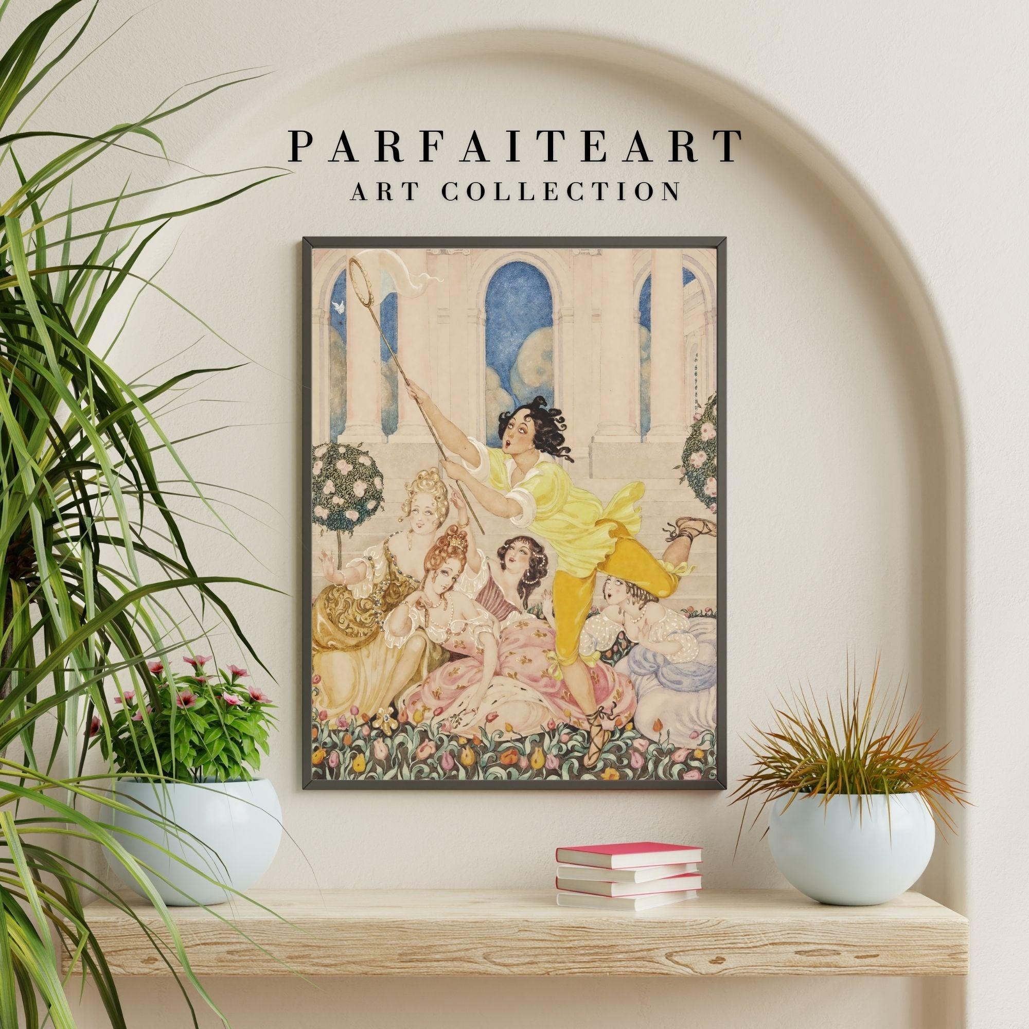 Decorative Wall Art Prints of Renaissance and Rococo Era Beauties on Printable Canvases using Giclée Printing Techniques #100