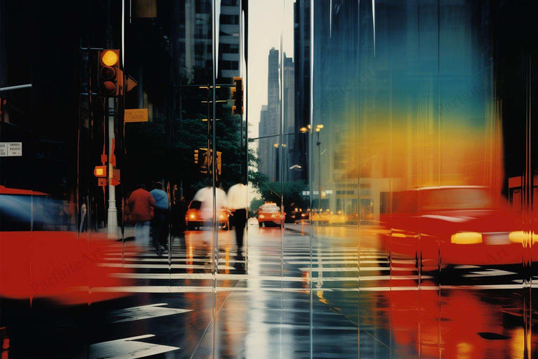 a city street filled with traffic at night 