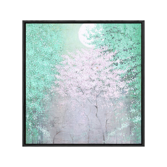 Moonlit Blossoms in Verdant Woods