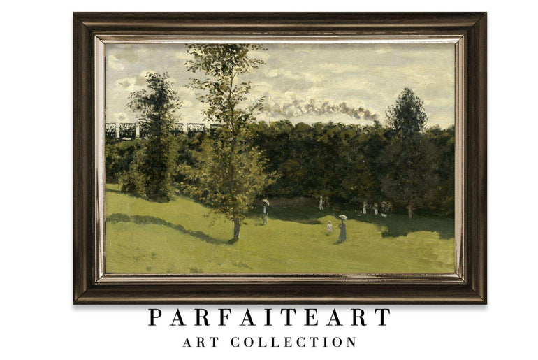 Monet's Artwork: Exquisite Impressionist Landscape Giclée Prints - Art Deco-Infused Vintage Canvas Print #78