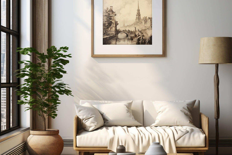 Classical Landscape | Vintage Wall Art | Sketch Etching Printing |Moody Wall Decor |Home Decor Aesthetics|Study Living Room Decoration Print|PRINTABLE Art |Digital Download