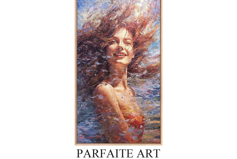 Impressionist Woman - Lively Canvas Art for Sophisticated Interiors，Framed Modern Art Print