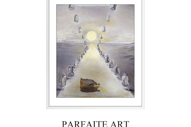 Salvador Dalí Artwork on Framed Fine Art Paper #P7 white Frame