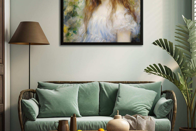 Impressionist Girl - Colorful Canvas Art for a Captivating Home Ambiance，Printable Art，Canvas Framed