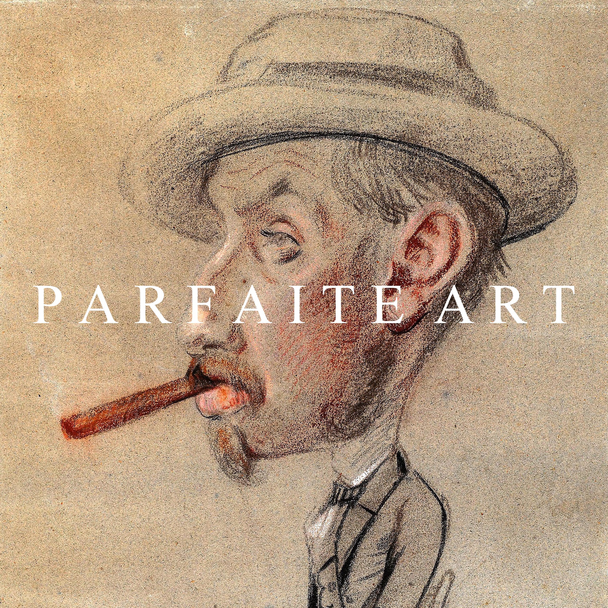 Caricature of a Man with a Big Cigar (1856) - Claude Monet