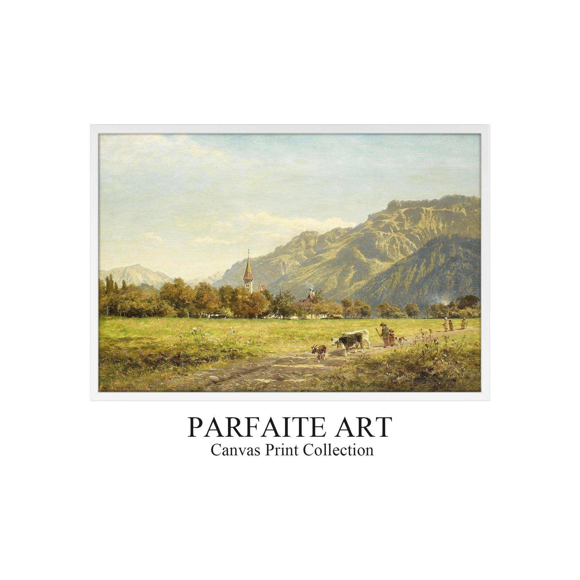 Classical Framed Giclée Prints of Landscapes,Wall Art #50 White